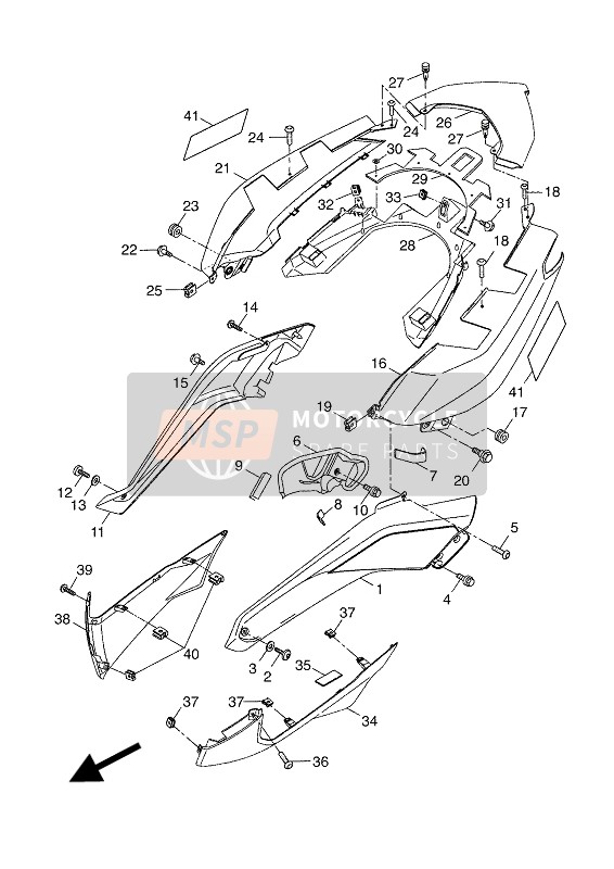 Yamaha X-MAX 125 ABS 2017 Couvercle latéral pour un 2017 Yamaha X-MAX 125 ABS